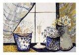 Curtains and Flowers II Poster by Lola Soto-vicario
