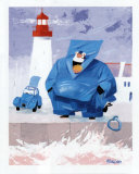 Papy Pechou au Phare Prints by Hubert Rublon