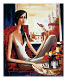 Girl and Bird Poster by Shana 