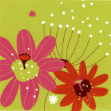Vert Fleur Rose Posters by Olivia Cosneau
