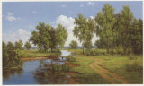 Bridge over Brook Print by Slava 