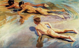 Children on the Beach Affiches par Joaquín Sorolla y Bastida
