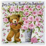 Des Ours, des Fleurs et du Bonheur Póster por Joëlle Wolff