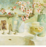 Vintage Spa Blossoms Prints by Fabrice De Villeneuve