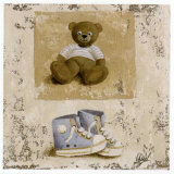 Nounours Bleu et Chaussures Affiches par Véronique Didier-Laurent