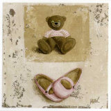 Nounours Rose et Chaussures Posters par Véronique Didier-Laurent