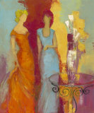 Femmes au Bouquet Poster by Regine Pivier-Attolini
