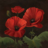 Vibrant Red Poppies I Posters by Gloria Eriksen