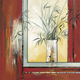 Vase Blanc aux Bambous Posters by Annie Manero
