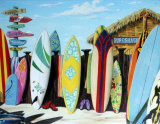 Surf-Hütte Blechschild