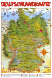 Cartoon Deutschlandkarte Póster Cartoon Deutschlandkarte Póster