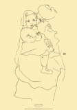 Mother with Child Sérigraphie par Egon Schiele