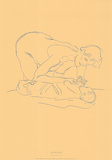 Madre e Figlio Sérigraphie par Gustav Klimt