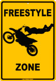 Freestyle zone Plaque en métal