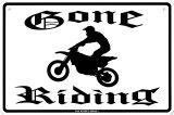 Gone Riding Tin Sign