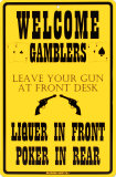 Welcome Gamblers Plakietka emaliowana