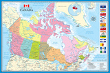 Carte du Canada Affiches