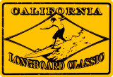 California Longboard Classic Tin Sign