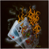Burning Blackjack Art par Michael Godard