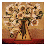 White Autumn Poppies Posters by Shelly Bartek