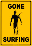 Gone Surfing Targa in metallo Gone Surfing Targa in metallo
