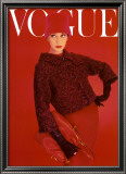Couverture de Vogue, rose rouge, août 1956 Posters par Norman Parkinson