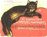 Exposition des artistes animaliers Poster par Théophile Alexandre Steinlen