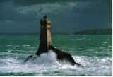 Phare de la Vieille, Pointe du Raz Reproducción en lienzo de la lámina por Jean Guichard