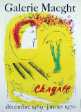 The Yellow Background, 1969 Reproductions pour les collectionneurs par Marc Chagall