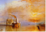 El último viaje de El Temeraire Reproducción en lienzo de la lámina por William Turner