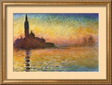 Sunset In Venice Prints by Claude Monet