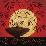 Red Bamboo Affiches par Claudia Ancilotti