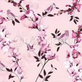 Pink Blossom Birds Pósters por Kate Knight