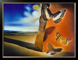 Paisaje con mariposas Posters por Salvador Dalí