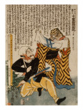 Farcical Love Story Print by Yoshitoyo Utagawa