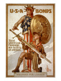 U*S*A Bonds, Third Liberty Loan Campaign, Boy Scouts of America Weapons for Liberty Posters van Joseph Christian Leyendecker
