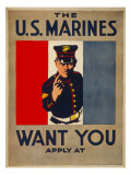 The U.S. Marines Want You, circa 1917 Posters by Charles Buckles Falls