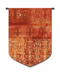 Abstract Damask Poppy Wall Tapestry