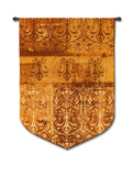 Abstract Damask Persimmon Wall Tapestry