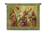 Terrace Tulips Wall Tapestry by Fabrice De Villeneuve
