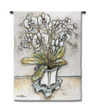 White Orchid Wall Tapestry by Nicole Etienne