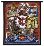 Fireman's Pride Wall Tapestry