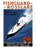 Fishguard-Rosslare, artwork for GWR, 1932 Giclee Print