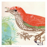 Red Bird Arte por Swan Papel