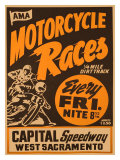 Capital Speedway, California Giclee Print