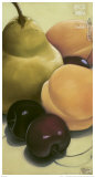 Pear, Apricots and Cherries Posters by Sylvia Gonzalez
