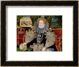 Elizabeth I, Portrait avec l'Armada, c. 1588 Affiche par George Gower