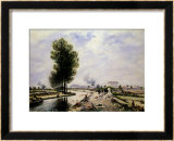 The Canal de l'Ourcq near Pantin, 1871 Arte di Johan-Barthold Jongkind The Canal de l'Ourcq near Pantin, 1871 Arte di Johan-Barthold Jongkind