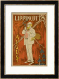 Reproduction of a Poster Advertising the August Issue of "Lippincott's Magazine" Poster by Will Carqueville