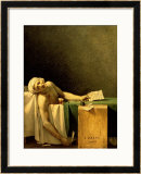 La mort de Marat, 1793 Affiche par Jacques-Louis David